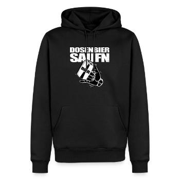 Dosenbier Saufen - Männer Premium Bio Hoodie - Schwarz - Vorne - Nico (187cm)