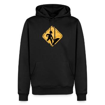 Bauarbeiter - Männer Premium Bio Hoodie - Schwarz - Vorne - Nico (187cm)