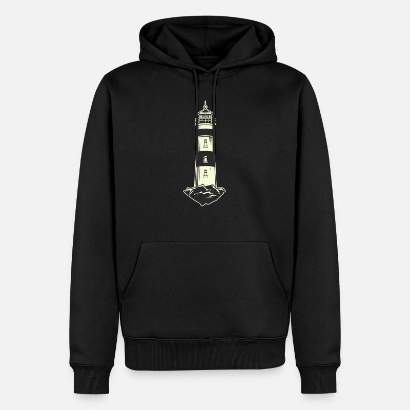 Phare phare - Sweat à capuche Premium bio Homme - noir