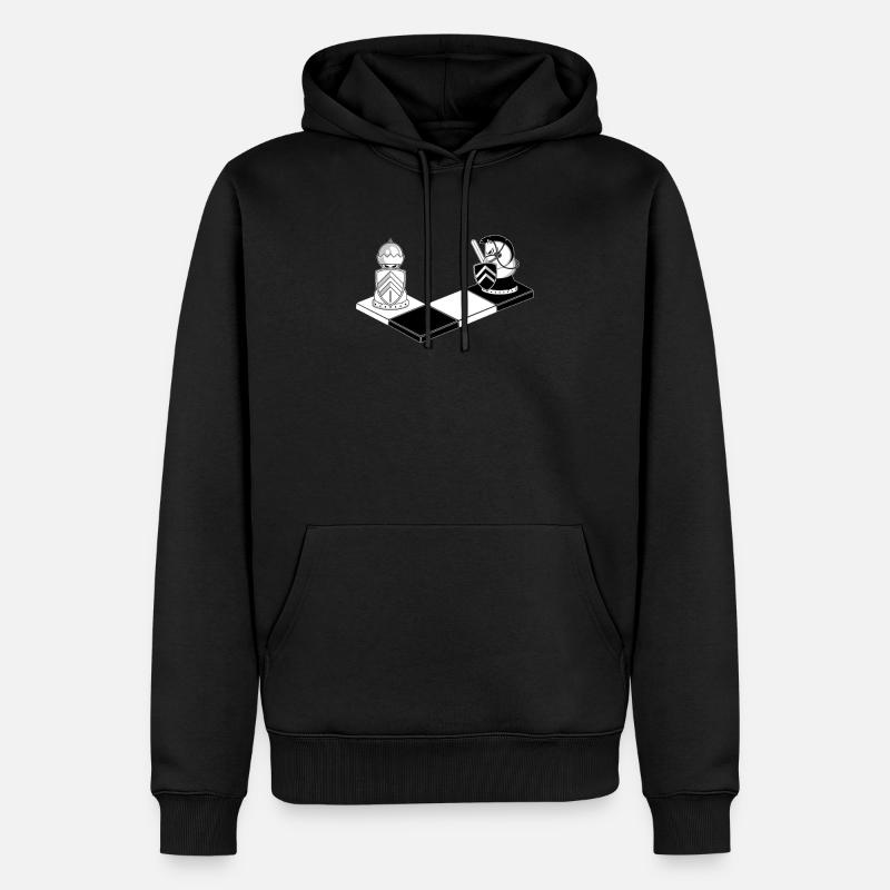 échecs - Sweat à capuche Premium bio Homme - noir