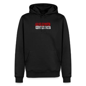 Feuerwehrmann Feuerwehr Berufsfeuerwehr - Männer Premium Bio Hoodie - Schwarz - Vorne - Nico (187cm)