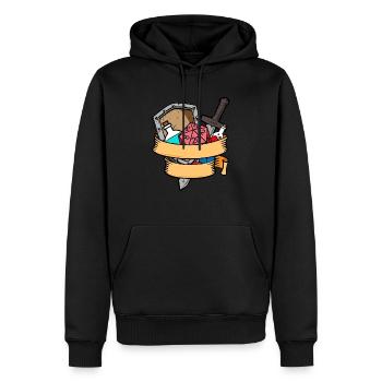 Jeu de dés Dice Gift - Sweat à capuche Premium bio Homme - noir - Devant - Nico (187cm)