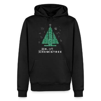 Chemistree Chimie Sapin Noël Chimie - Sweat à capuche Premium bio Homme - noir - Devant - Nico (187cm)
