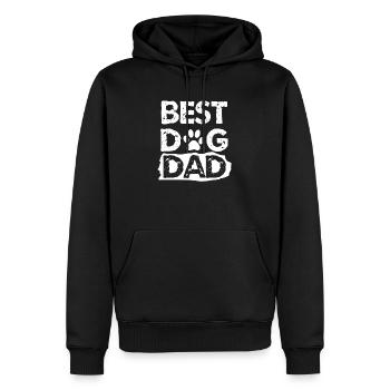 Pet Dog Father Dog Dad Dogs Dad Dad - Sweat à capuche Premium bio Homme - noir - Devant - Nico (187cm)