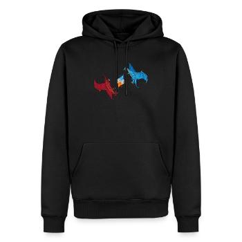 Dragon Dice Fantasy Game - Sweat à capuche Premium bio Homme - noir - Devant - Nico (187cm)