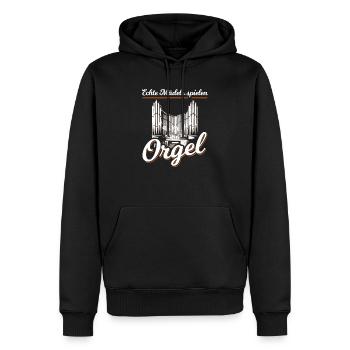 Joueur d'orgue orgue musicien joueur d'orgue - Sweat à capuche Premium bio Homme - noir - Devant - Nico (187cm)