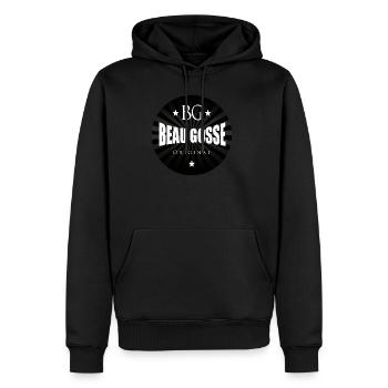 Schöne Junge BG Original - Männer Premium Bio Hoodie - Schwarz - Vorne - Nico (187cm)