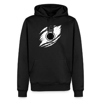 Guitar Guitars Gift - Men’s Premium Organic Hoodie - black - Front - Nico (187cm)