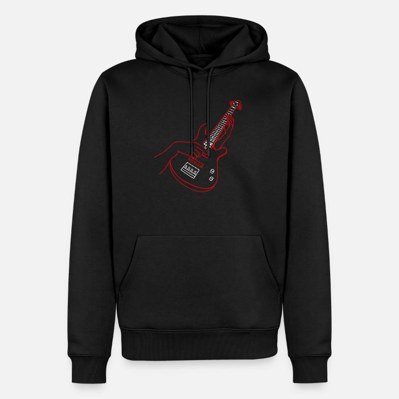 Guitariste - Sweat à capuche Premium bio Homme - noir