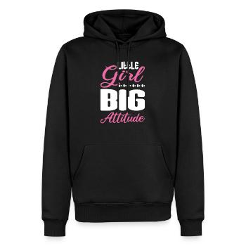 Little Girl Big Attitude - Mädchen Geschenkidee - Männer Premium Bio Hoodie - Schwarz - Vorne - Nico (187cm)