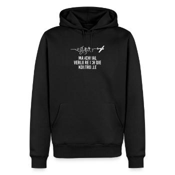 Modellflug Kontrolle Flugzeug Modellflieger Pilot - Männer Premium Bio Hoodie - Schwarz - Vorne - Nico (187cm)