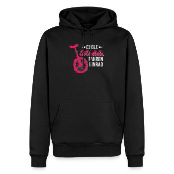 Coole Mädchen Fahren Einrad Einradfahrer Zirkus - Männer Premium Bio Hoodie - Schwarz - Vorne - Nico (187cm)