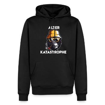 Alter Katastrophe Lustiger Katastrophe Spruch - Männer Premium Bio Hoodie - Schwarz - Vorne - Nico (187cm)