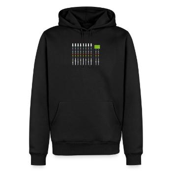sound engineer - Men’s Premium Organic Hoodie - black - Front - Nico (187cm)