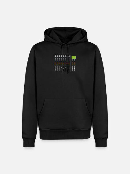 Tontechniker - Männer Premium Bio Hoodie - Schwarz