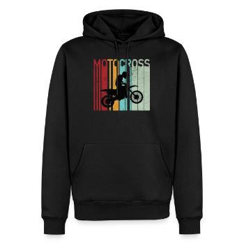 Motocross motocross - Sweat à capuche Premium bio Homme - noir - Devant - Nico (187cm)