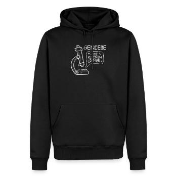 Genieße Kleinen Dinge Mikroskop Labor Biologie - Männer Premium Bio Hoodie - Schwarz - Vorne - Nico (187cm)