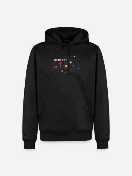 You Are Here Physiker Universum Astrophysik - Männer Premium Bio Hoodie - Schwarz