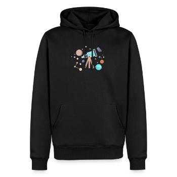 astronomy - Men’s Premium Organic Hoodie - black - Front - Nico (187cm)