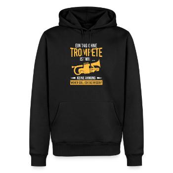Tag Ohne Trompete Blasmusiker Trompetenspieler - Männer Premium Bio Hoodie - Schwarz - Vorne - Nico (187cm)