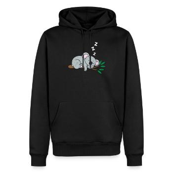 Koala Bär Schlafen Faul - Männer Premium Bio Hoodie - Schwarz - Vorne - Nico (187cm)