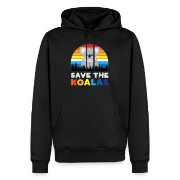 Rette die Koalas Vintage - Männer Premium Bio Hoodie - Schwarz - Vorne - Nico (187cm)