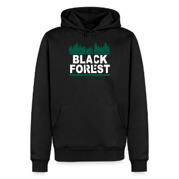 Black Forest Natur Wandern Hiking - Männer Premium Bio Hoodie - Schwarz - Vorne - Nico (187cm)