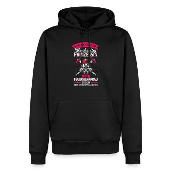 Prinzessin Feuerwehrfrau Freiwillige - Männer Premium Bio Hoodie - Schwarz - Vorne - Nico (187cm)