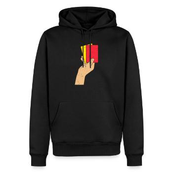 referee - Men’s Premium Organic Hoodie - black - Front - Nico (187cm)