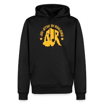 Brazilian Jiu-Jitsu Vintage - Männer Premium Bio Hoodie - Schwarz - Vorne - Nico (187cm)