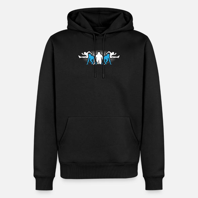 Leichtathletik - Männer Premium Bio Hoodie - Schwarz
