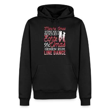 Manche Omas Stricken Echte Line Dance Tänzerin - Männer Premium Bio Hoodie - Schwarz - Vorne - Nico (187cm)
