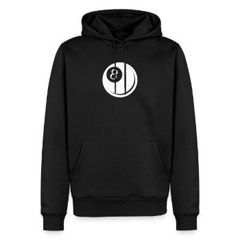 Billard - Männer Premium Bio Hoodie - Schwarz - Vorne - Nico (187cm)