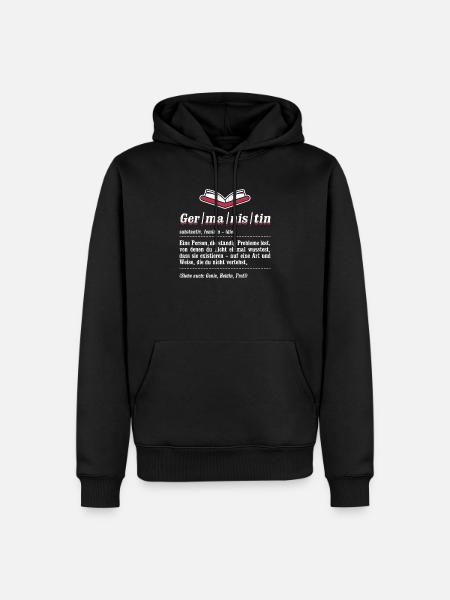 Germanistin Person Probleme Germanistik Germanist - Männer Premium Bio Hoodie - Schwarz