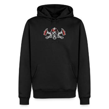 fire Department - Men’s Premium Organic Hoodie - black - Front - Nico (187cm)