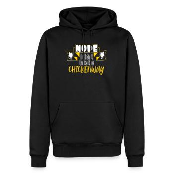 VTT Chickenway - Sweat à capuche Premium bio Homme - noir - Devant - Nico (187cm)