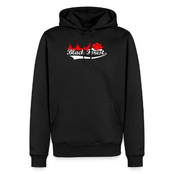 Forêt Noire Forêt Noire - Sweat à capuche Premium bio Homme - noir - Devant - Nico (187cm)