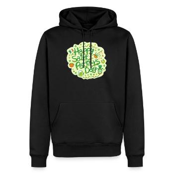 Feiern Sie den St. Patrick's Day mit Stil - Männer Premium Bio Hoodie - Schwarz - Vorne - Nico (187cm)