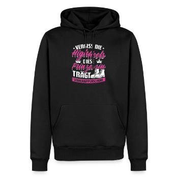 Vergiss High Heels Stahlkappenschuhe - Männer Premium Bio Hoodie - Schwarz - Vorne - Nico (187cm)