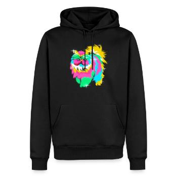 Perser Katze - Männer Premium Bio Hoodie - Schwarz - Vorne - Nico (187cm)