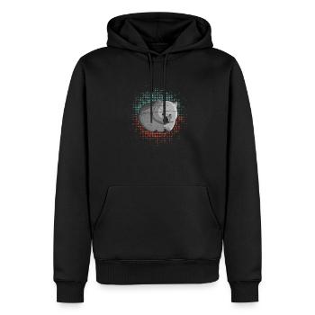 Australie wombat - Sweat à capuche Premium bio Homme - noir - Devant - Nico (187cm)