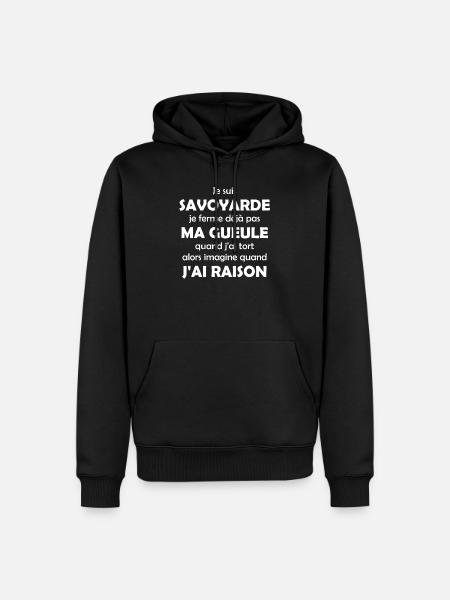Je suis Savoyarde - Sweat à capuche Premium bio Homme - noir
