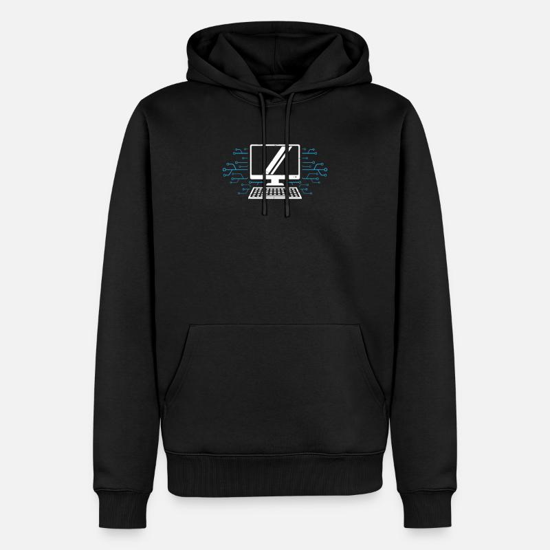 Ordinateur - Sweat à capuche Premium bio Homme - noir