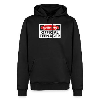 Adolescent - Sweat à capuche Premium bio Homme - noir - Devant - Nico (187cm)