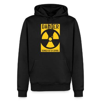 Adolescent - Sweat à capuche Premium bio Homme - noir - Devant - Nico (187cm)