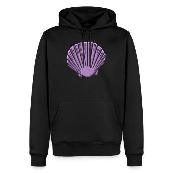 Coquillage Coquillage Mollusques Icône Symbole Mer - Sweat à capuche Premium bio Homme - noir - Devant - Nico (187cm)