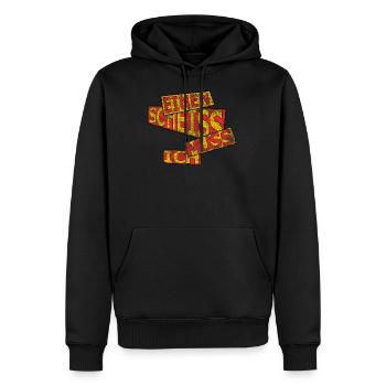 Einen scheiss muss ich - vintage - Männer Premium Bio Hoodie - Schwarz - Vorne - Nico (187cm)