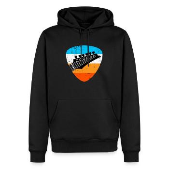 Retro Gitarre - Männer Premium Bio Hoodie - Schwarz - Vorne - Nico (187cm)
