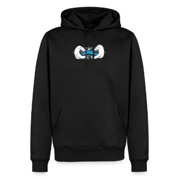 Gaming - Sweat à capuche Premium bio Homme - noir - Devant - Nico (187cm)