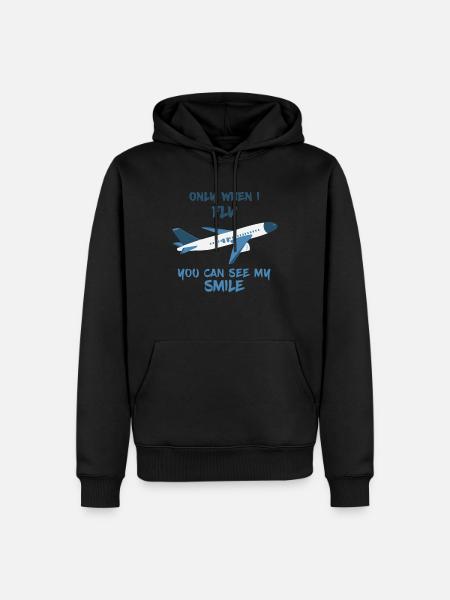Pilots plane flying saying - Men’s Premium Organic Hoodie - black